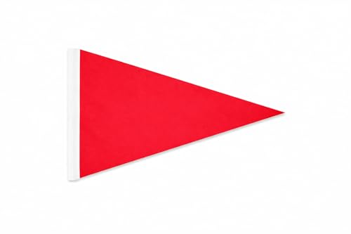 AGAS 12x18 Inch Bike Safety Flag – Bright Red (186C) High Visibility Bicycle Flag with Sleeve – 5mil Plastic Pennant – Fits 6ft Fiberglass Whip Rod (0.25”) – Kids & Trailer Safety Flag – Flag Only - color: RED (186C)