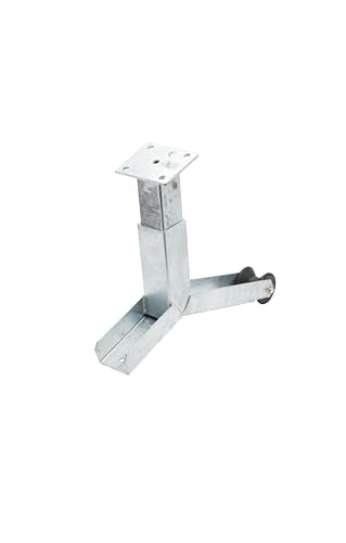 Extreme Max 3006.6895 Adjustable Height Notched Winch Stand with Roller - Galvanized Finish, Hardware Fits 3" W x 4" H Trailer Frames - color: Galvanized, size: Fits 3"W x 4"H Trailer Frames