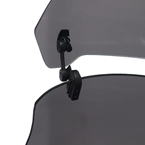 GP Kompozit Motorcycle Windshield Extension Adjustable Clips Windscreen Wind Air Spoiler Deflector Smoked - color: Smoked