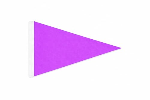 AGAS 12x18 Inch Bike Safety Flag – Fluorescent Purple (814C Violet Dusk) High Visibility Bicycle Flag with Sleeve – 5mil Plastic Pennant – Fits 6ft Fiberglass Whip Rod (0.25”) – Kids & Trailer Safety Flag – Flag Only - color: FLUORESCENT PURPLE (814C)