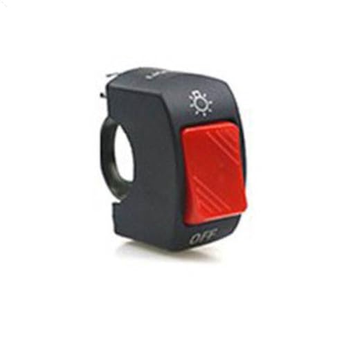 22mm Motorcycle Handlebar Switch On Off Button with for Bullet Connector Compatible with Most Moto Trail Bikes Headlight Light Control 5 Color Options