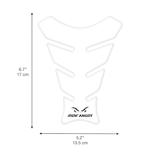 Ride Angry Premium Motorcycle Tank Pad (Clear, Small) - color: Clear, size: Small
