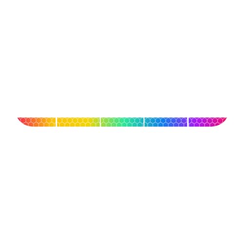 5pcs/Set Reflective Stickers High Intensity Night Visibility Safety Warning Sign Reflective Tape Stickers for Cars Trucks Helmets Skateboard Motorcycle Bumper Sticker 35.83x1.57in (Rainbow) - color: Rainbow