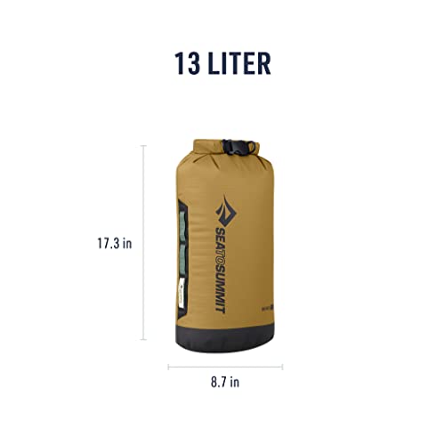 Sea to Summit Big River Dry Bag, Heavy-Duty Dry Storage, 13 Liter, Gold Brown - color: Gold Brown, style: 13 Liter