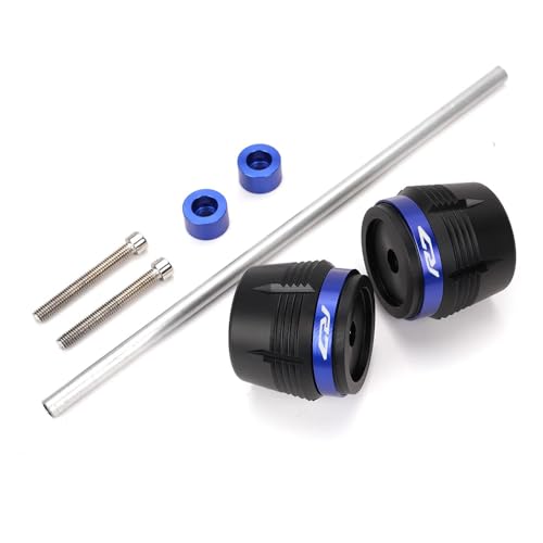 1Pair Compatible with YZF R7 2025 2024 2023 YZFR7 2022 2021 YZF-R7 Motorcycle Front Rear Fork Wheel Frame Slider Crash Protector Axle Slider Crash Pads (Blue) - color: Blue