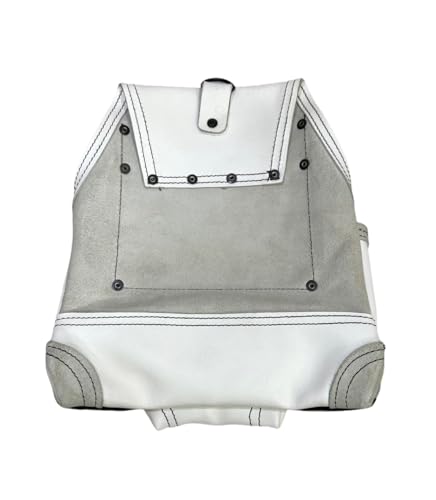 Zeluga 20-508 10 Pocket Rigger Heavy Duty Leather Tool Bag, White - color: White