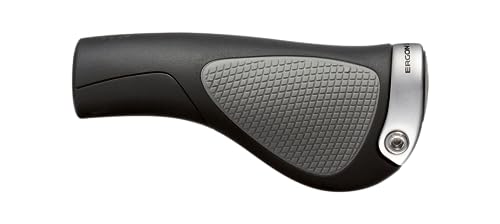 Ergon GP1 Mountain Bike Grips, Black/Gray, Rubber - size: Large
