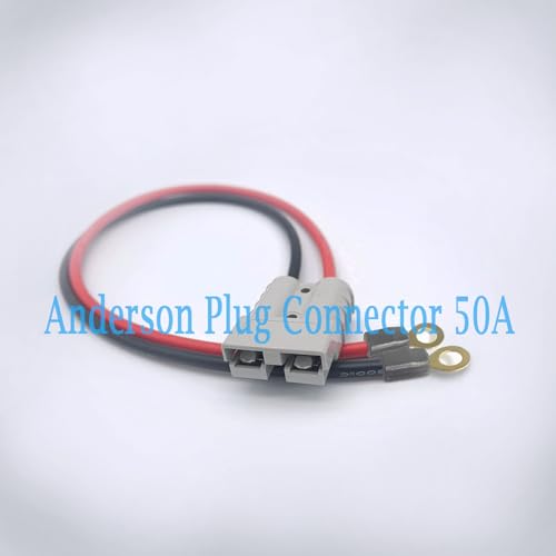 Anderson Plug Connection Cable 50A Anderson SB50 Plug Battery Quick Connector Cable 1.64 ft 10AWG Cable with 50A Connector - size: Anderson O-ring 50cm