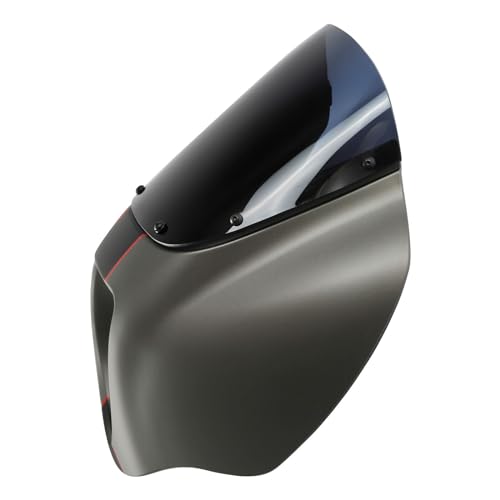 Front Headlight Quarter Fairing Windshield Fit For Harley Softail Low Rider FXLR S FXLRS 2018-2025 Street Bob FXBB FXBBS 2018-2025 Softail Standard FXST 2020-2024 Industrial Gray Denim/Black Denim - color: Fairing Industrial Gray Denim/Black Denim #5