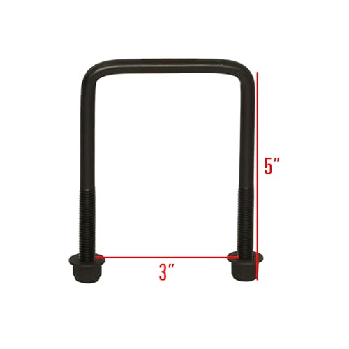 Extreme Max 3006.8785 Adjustable Height Notched Winch Stand with Roller - Black Powder Coat Finish, Hardware Fits 3" W x 4" H Trailer Frames - color: Black, size: Fits 3"W x 4"H Trailer Frames