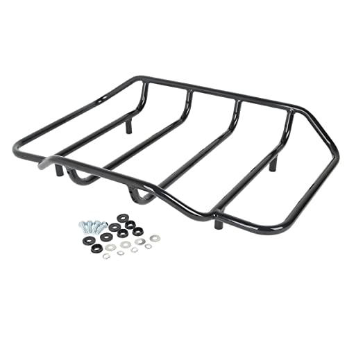 TCMT King Motorcycle Trunk Box Black Luggage Rack Backrest Fit For Harley 2014-2025 Touring CVO Road King Road Glide Street Glide Electra Glide Pack - color: Style C