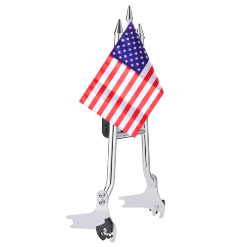 27 inch Motorcycle Rear Passenger Sissy Bar Backrest, Detachable Cushion Pad Fit for Harley Touring Road King Street Glide Road Glide Electra Glide 1997-2008 (Chromed Silver) - color: Chromed Silver