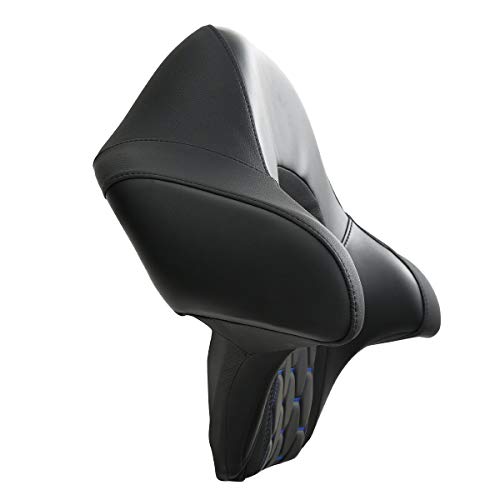 C.C. RIDER Wrap Around King Tour Trunk Backrest fit for Harley Touring Road King Street Glide Road Glide Electra Glide 2014-2024 - color: Passenger Backrest 16#Blue Stitching