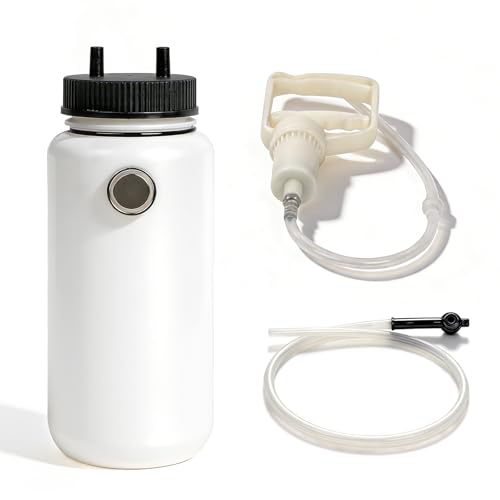 MR CARTOOL Brake Bleeder Kit Universal One Person 1L Brake Bleeder Bottle with Magnet Mount and Oil Suction Hose 66cm for Motorcycle