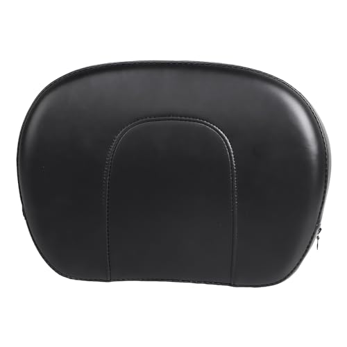 Motorcycle Leather Detachable Sissy Bar Backrest Pad with Chrome Bracket For 1997-2023 Harley Touring Model