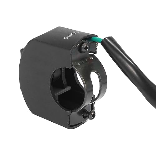 Motoforti DC 12V 7/8" 22mm Motorcycle Handlebar Switch Scooter Headlight Toggle Switch with on Off Push Button Black - color: Black