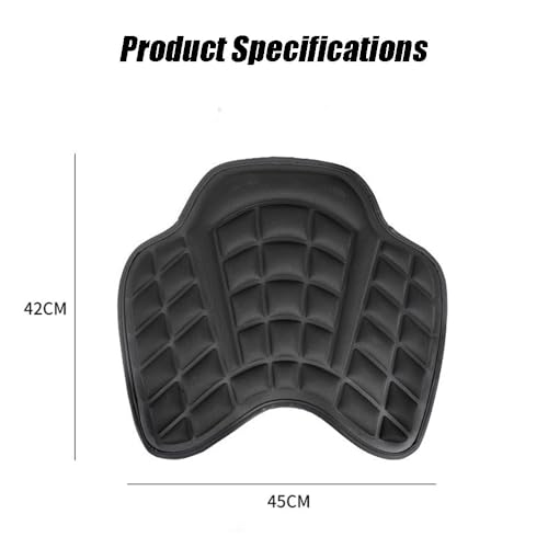 Motorcycle Seat Pad for Honda Shadow 750 1983-2024, Ergonomic 3D Cell Cushion, Vibration Dampening Saddle Protector, Cooling Airflow Pressure Relief