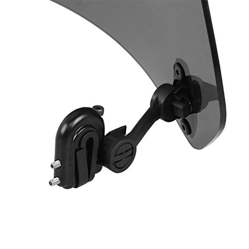 Smoke Adjustable Screen Windshield Extension Universal Clip-on Windscreen for Harley And All Motorcycle With Windshield Models - size: Smoke