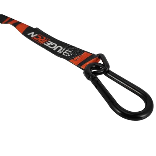 Motorcycle Tie Down Straps - 1200lb Break Strength, 2 Pack 7ft x 1in Down Strap Set with Heavy-Duty Buckles, Steel Carabiner, S-Hooks Buckle for securing Trailers, Dirt Bikes, enduros, Cargo-Blue - color: Blue