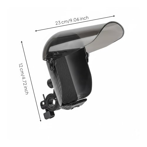 predolo Motorcycle Phone Holder Rainproof Weather-Resistant Phone Direction Guide Holder Shockproof Rain Cover Bike Mount for Navigation, Black, Carbon Handlebar - color: Black, style: Carbon Handlebar