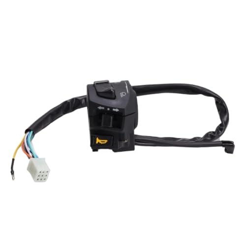 Motorcycle Handlebar Switch Assembly 22mm Left Right Controls with Choke Horn Turn Headlight Electric Start Compatible with Universal 22mm Handlebars(Right) - color: right
