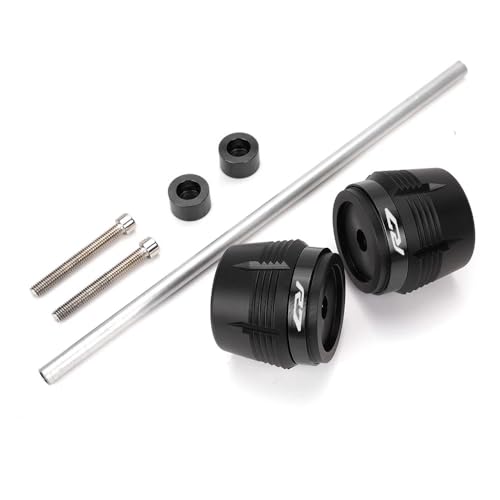 1Pair Compatible with YZF R7 2025 2024 2023 YZFR7 2022 2021 YZF-R7 Motorcycle Front Rear Fork Wheel Frame Slider Crash Protector Axle Slider Crash Pads (Black) - color: Black