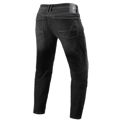 REV'IT! Men's Moto 2 Tapered-Fit Motorcycle Jeans (Dark Grey Used - 34Wx34L) - color: Dark Grey Used, size: 34W x 34L