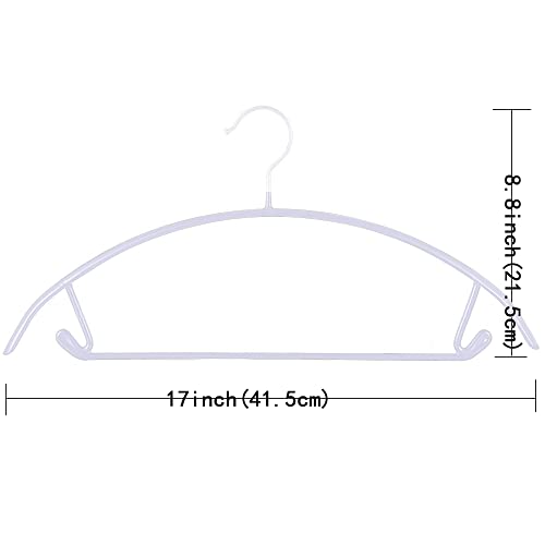 Gold Hangers 20 Pack - Heavyduty Non Slip Slimline Suit Jacket T Shirt Hangers - Space Saving (White) - color: White
