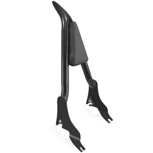 YHMOTO Detachable Sissy Bar Passenger Backrest 22" Inch Rear Pad Fit for Harley Touring Models 2009-2025 Road King Ultra CVO Limited Street Glide Road Glide Electra Glide (Black) - color: Black Backrest Sissy Bar