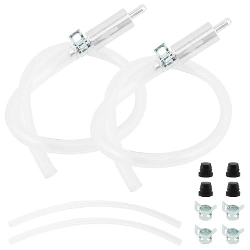 Universal Brake Fluid Bleeder Kit – Brake Bleeder Hose with One-Way Check Valve | Fits Car, Motorcycle & Clutch Hydraulic Systems | Soft Tube + 2 Metal Clips Included