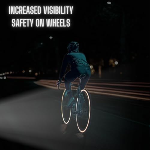 customTAYLOR33 Special Edition Baby Blue High Intensity Grade Reflective Copyrighted Safety Rim Tapes - (Must Select Your Rim Size) (14" (TIRE Size, for Small Bicycles/eBikes)) - size: 14" (TIRE Size, FOR Small Bicycles/eBikes)
