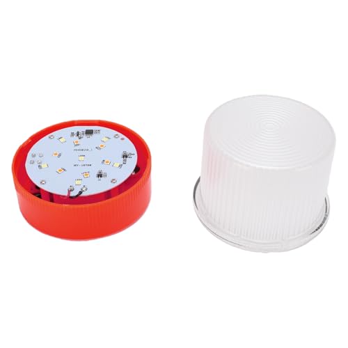 Walfront V16 Traffic Emergency Light LED Strobe Beacon with Magnetized Roof Mount and Hook for Car Motorcycle Roadside Emergencies IP67 Rainproof (Red White) - color: Red White