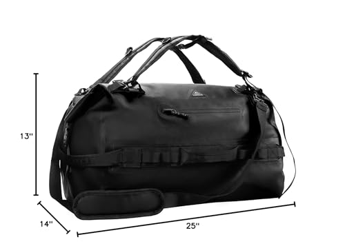 Haimont IPX7 Waterproof Roll-Top Dry Duffel Backpack | 60L/90L Sizes, 500D Tarpaulin, Welded Seams, Mesh Pockets, Boating & Kayaking - color: Black, size: 60L