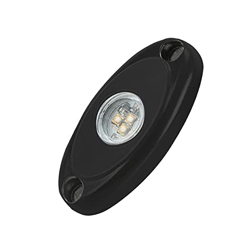 SUNPIE 12 Pods White Rock Lights – Quick Connect, 3 High Power Chips, 4M Extension Wires, Mounting Pads Included, 6000K Pure White, IP67 Waterproof, Fits Trucks, SUV, ATV, UTV, Trailer - color: White, size: 12 Pods