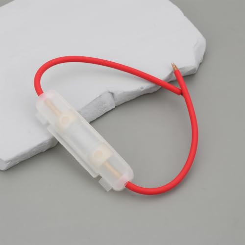 4pcs 15A Motorcycle Inline Glass Fuse Holder Box for 30x6mm Fuse
