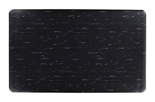 Guardian Marble Top Anti-Fatigue Floor Mat, Vinyl, 3'x5', Black, Black Marble (34366030CD) | Vinyl, Black Marble, 34366030CD - color: Black Marble, size: 60"L x 36"W x 0.5"Th