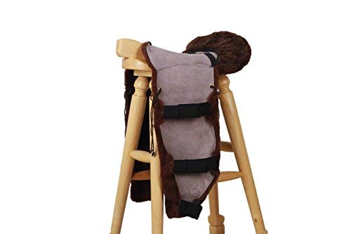 Full Genuine Merino Sheepskin Western Saddle Seat Saver with Extra Long Flap - color: brown