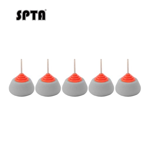 SPTA Gray Light Cut & Finish Drum Pad with 1/8" Shank, 5Pcs Gray Flexible Shaft Drum Polishing Pad Set,Mini Car Detailing Pads for Small Area for Flexible Shaft & Drill Attachment -PT113-5 - color: 5Pcs Gray T40 Light Cut & Fnish Drum Pad, style: Flat Pad