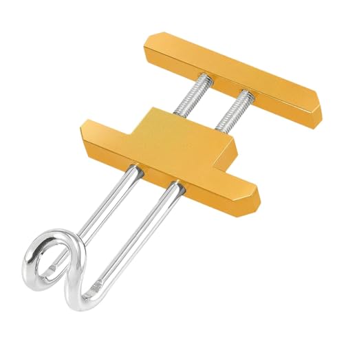 Motorcycle Hook Aluminum Alloy Luggage Hanger Helmet Holder Simple Installation Portable Storage Suitable for Outdoor Riding Hiking, Gold