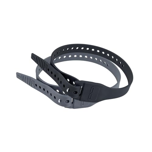 Giant Loop Pronghorn Straps, Multi-Purpose Cargo Straps with Virtually Unbreakable Fasteners, 18 Inche, 2-Piece Pack (Black) - size: 18 Inches Set of 2 (Black)