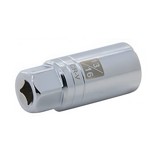 13/16-inch Magnetic Spark Plug Socket 3/8-inch Drive 6-Point Powerful Magnet Retains Spark Plugs Chrome Vanadium Steel - size: 13/16-inch
