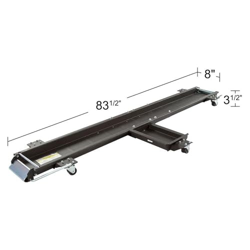 Black Widow Motorcycle Dolly Steel 1,250 lb. Weight Capacity Adjustable Kickstand Caster Wheels