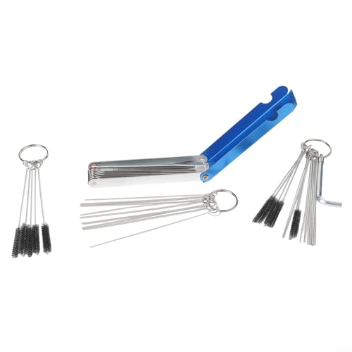 4-Pack Carburetor Cleaning Brush Kit, Stainless Steel Needle Tool for Cars Motorcycles ATVs Chainsaws Welding Machines, Engine Maintenance Set