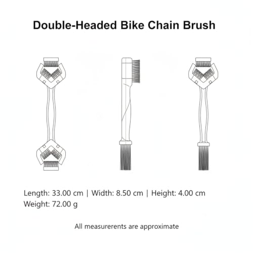 Double-Headed Bike Chain Brush - Durable PP Plastic Drivetrain Tool for Bicycle & Motorcycle Care - color: Blue