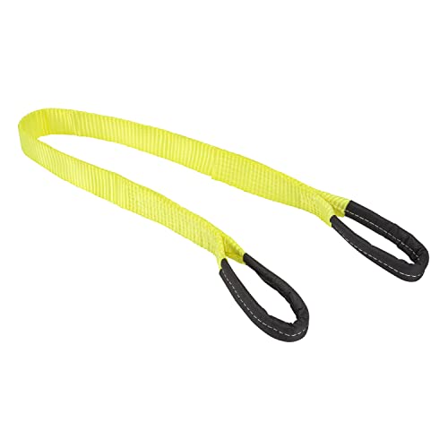 SmartStraps 2”x4’ Nylon Webbing Lifting Sling, Yellow (1pk) – 3,200lbs Vertical Lifting Capacity, 1,067lbs Safe Work Load – Safely Lift Heavy Loads – Dependable, Conforms to Loads - size: 2' x 4" 3200lb 1 Ply