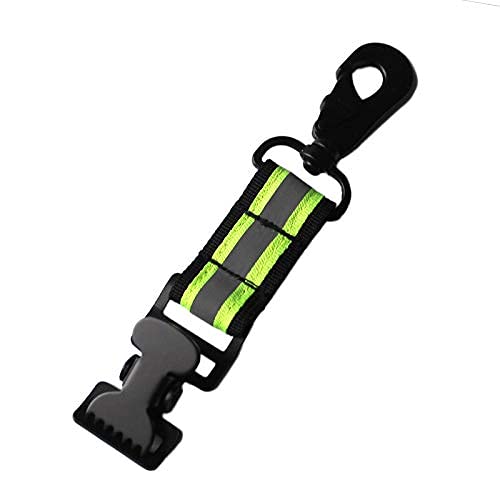 MELOTOUGH Firefighter Glove Strap | Glove Holder Clip with Glove Leash Swivel Snap Hook,Reflective for Quick Access - color: Reflective Hi-vis Lime With Alligator Clip