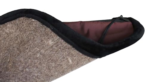 CHALLENGER Australian Horse Wool Felt Premium Shaped Trail Rider Comfort Pad Black 109SP565 - color: Brown