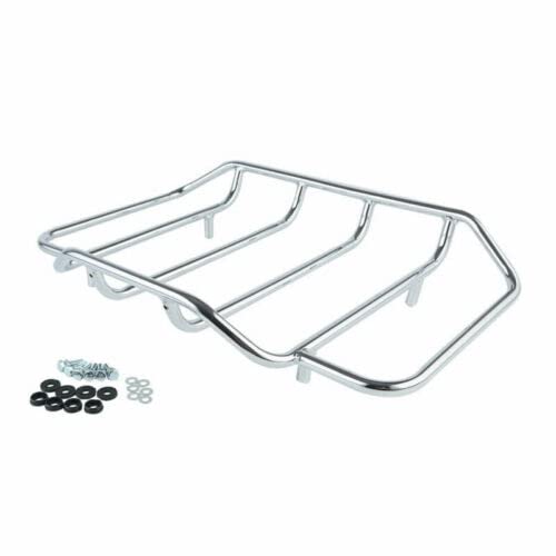 TCMT King Motorcycle Trunk Backrest Pad 2 up Mounting Rack Speakers Fit For Harley Touring 1997-2008 Electra Glide Road Glide Street Glide Pack - color: With Speaker Holes: Style E Black Rack