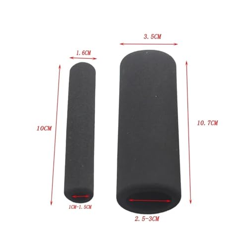 Rubber Handlebar Grip Motorcycle Handlebar Cover Slip-on Anti Vibration Comfort Grip Sleeve Foam Anti-Slip Moto Handle Levers Grips - color: Set