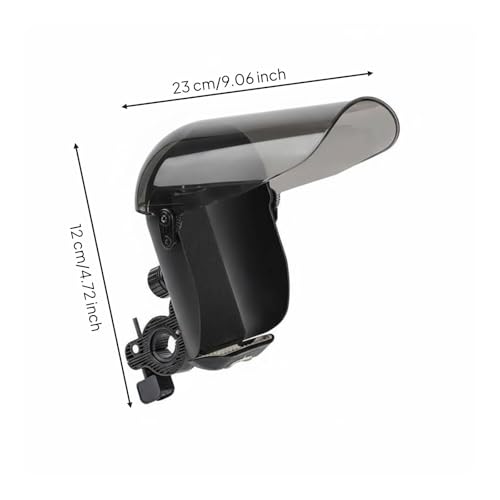 predolo Motorcycle Phone Holder Rainproof Weather-Resistant Phone Direction Guide Holder Shockproof Rain Cover Bike Mount for Navigation, Black, Abs Handlebar - color: Black, style: Abs Handlebar